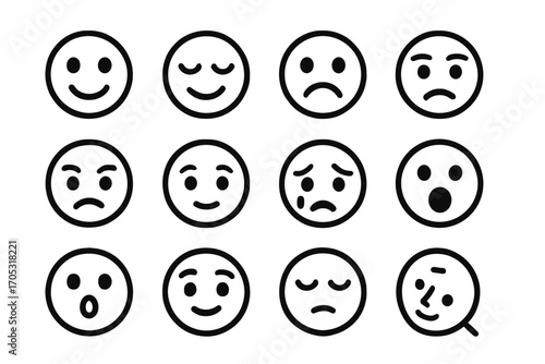 Smiling mouth icon wide vector icons avatar eyes emotion closed open raised