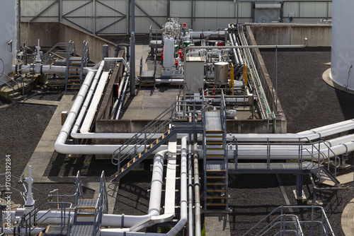 Aviation fuel pipelines at Auckland Airport, New Zealand.