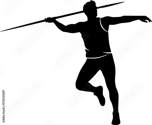 Pack Javelin thrower silhouette, Javelin thrower SVG, Javelin thrower vector set