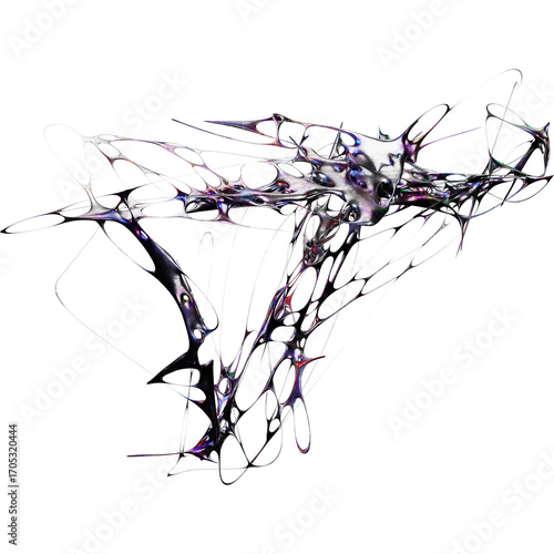 Elegant 3D chrome metallic futuristic style perfect for logo design poster or digital art