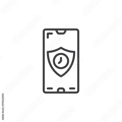 Authenticator app line icon
