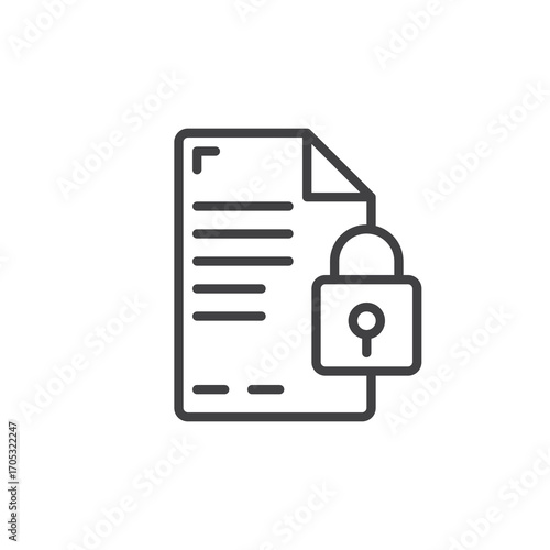 Encrypted file line icon
