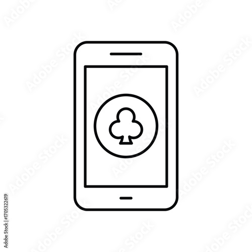Mobile Casino Vector icon which can easily modify or edit
