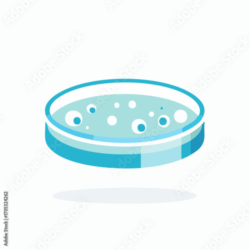 Colorful Petri Dish with Bacterial Growth.