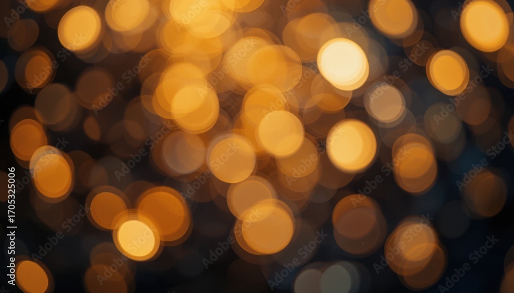 Fototapeta premium Abstract Golden Bokeh Lights Creating a Dreamy Atmosphere in Soft Focus