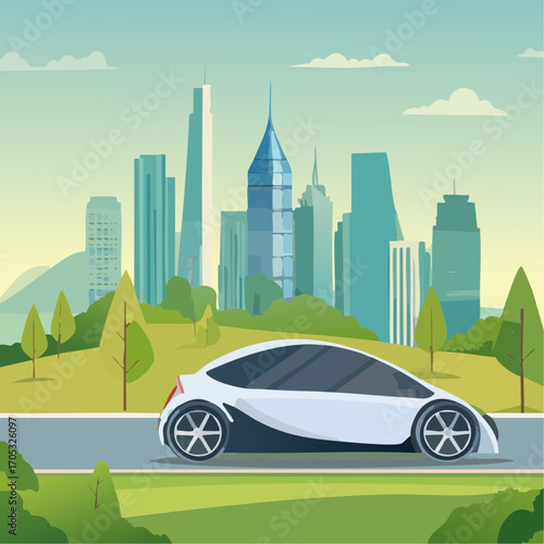 Electric modern city car