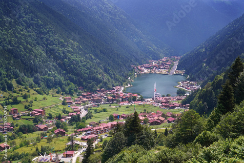A view from Uzungöl - Trabzon , Turkiye's  most beautiful natural wonder . ( Uzungol, Trabzon -Turkiye )