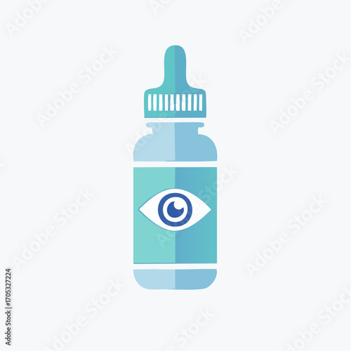 Eye Drop Bottle with Eye Icon Graphic Design.