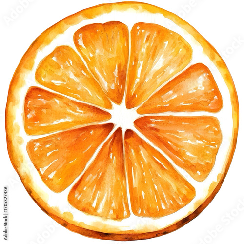 slice of orange isolated