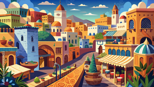 The medina of Fes in Morocco hums with narrow labyrinthine alleys, dazzling zellige mosaics, bustling souks filled with spices and textiles, a living tapestry of North Africa’s enduring traditions.