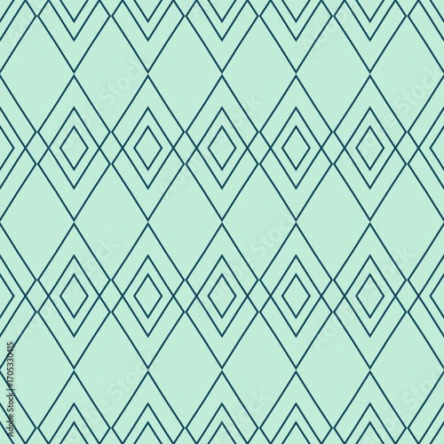 Seamless pattern with geometric ornament. Art Deco style. Vector. 
