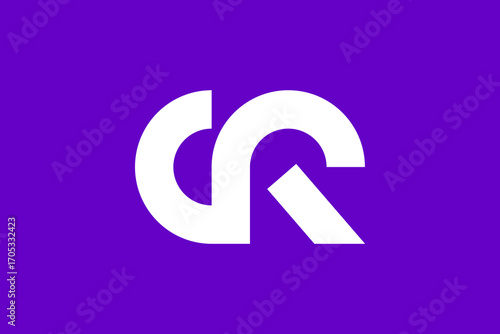 CR initial letter modern minimalist logo. Monogram logo of C and R letter