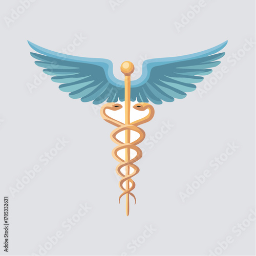 Medical Symbol with Wings and Serpents 1.