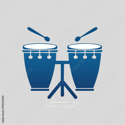 Pair of Percussion Drums on Stand.