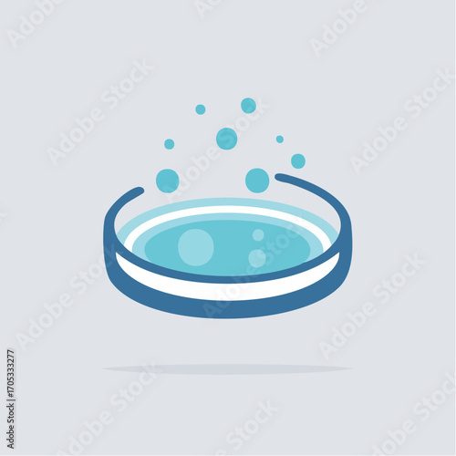 Petri Dish with Bubbles for Microbiology Research.