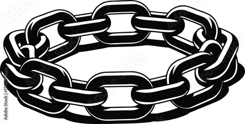 curb chain clipart black silhouette