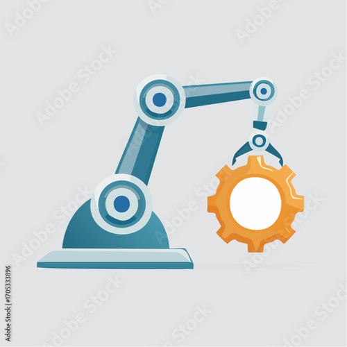 Robotic Arm Manipulating a Gear.