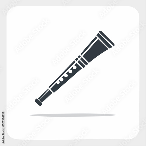 Silhouette of a Traditional Wind Instrument.