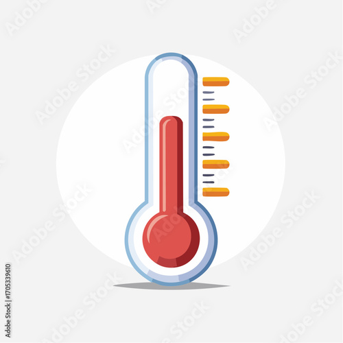 Simple Thermometer Showing High Temperature.