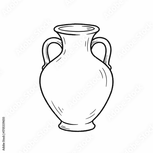 Simple line drawing of a classic amphora-style vase.