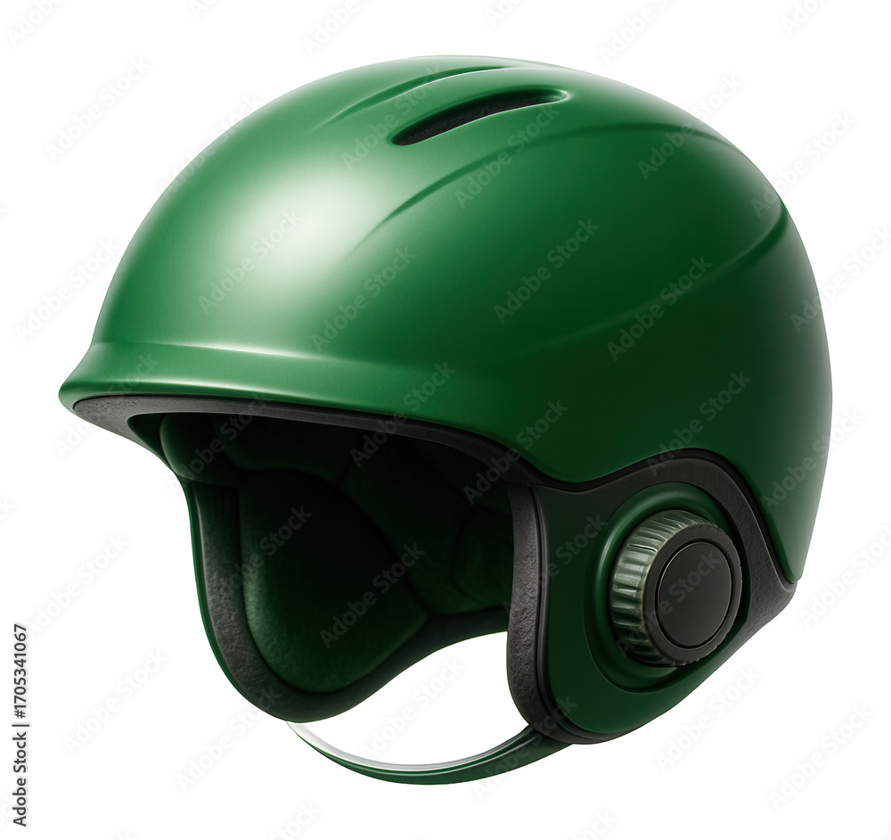 Fototapeta premium Green protective helmet with adjustable size dial