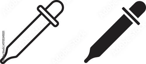 Eye dropper icon symbols. Vector illustration. Glue icon or logo isolated sign symbol vector. Medicine bottle icon illustration set with . dropper outline vector icon illustration isolated design for 