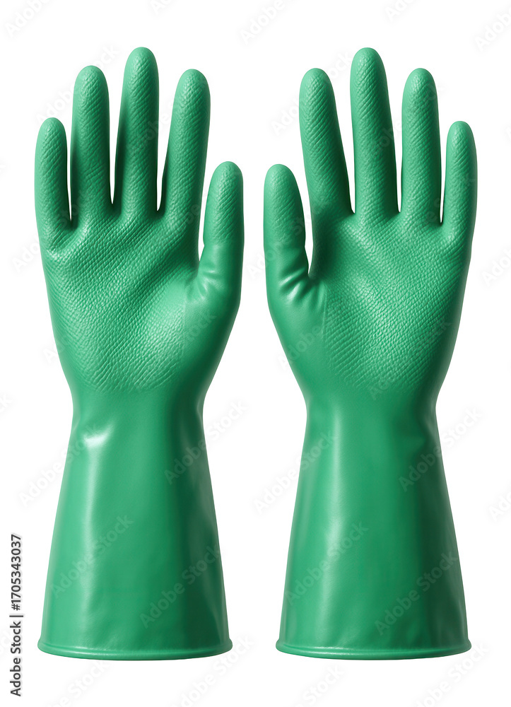 Obraz premium Plastic cleaning gloves with textured surface