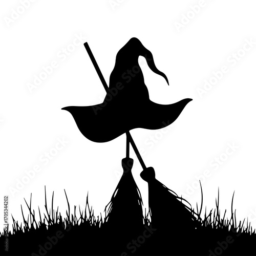 witch broom & hat banner