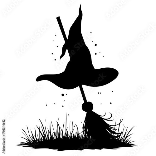 witch broom & hat banner