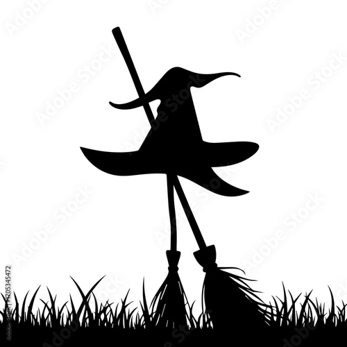 witch broom & hat banner