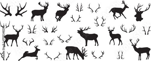 deer silhouette vector, moose outline design, elk shadow icon, stag silhouette clipart, wild deer artwork, reindeer shadow figure, moose wildlife vector, elk horns silhouette, hunting deer shadow, for