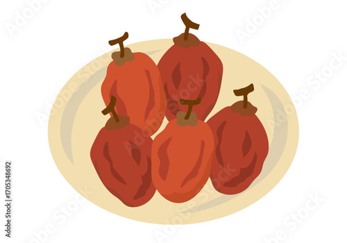 美味しそうな干し柿のイラスト1
