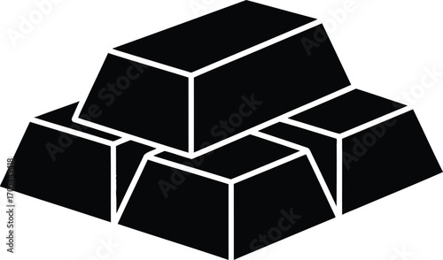 Stacked Gold Bars Icon: Wealth, Investment, and Precious Metal Assets