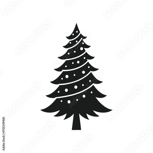 Christmas tree vector illustration Icon