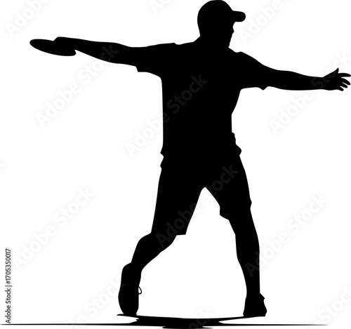 Disc golf player silhouette, Disc golf svg, Disc golf silhouette, Disc golf player svg, Disc golf player vector set.