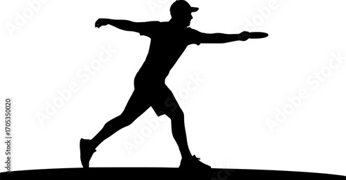 Disc golf player silhouette, Disc golf svg, Disc golf silhouette, Disc golf player svg, Disc golf player vector set.