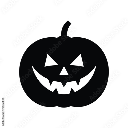 Pumpkin Silhouette vector illustration for Halloween