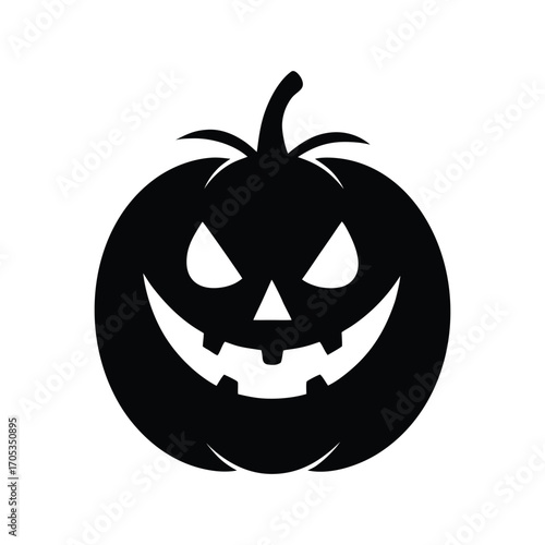 Pumpkin Silhouette vector illustration for Halloween