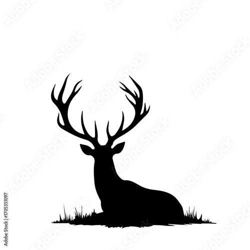 deer head silhouette, deer, animal, vector, reindeer, illustration, silhouette, wild, antler, mammal, nature, stag, head, wildlife, buck, antlers ,cartoon, elk, horn, horns, design, brown, hunting, cu