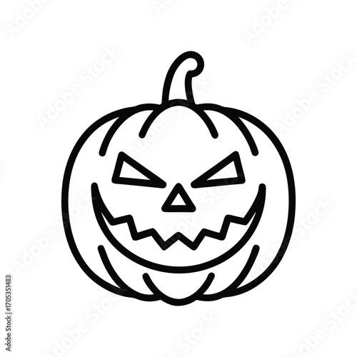 Adobe Illustrator ArtworkSimple pumpkin outline vector illustration for Halloween
