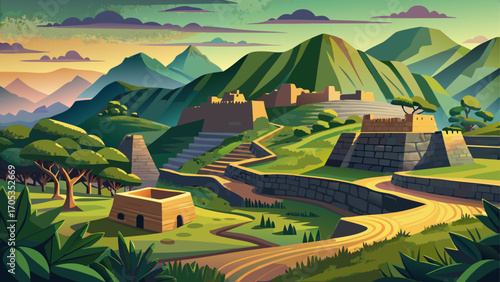 The Great Zimbabwe ruins rise amid rolling hills, massive stone walls standing without mortar, echoing the grandeur of an ancient African civilization that thrived in trade and culture centuries ago.