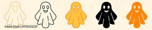 Ghost Icon Set Multiple Style Collection
