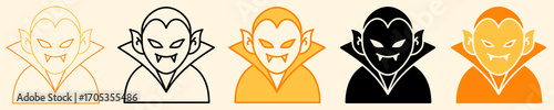 Vampire Icon Set Multiple Style Collection