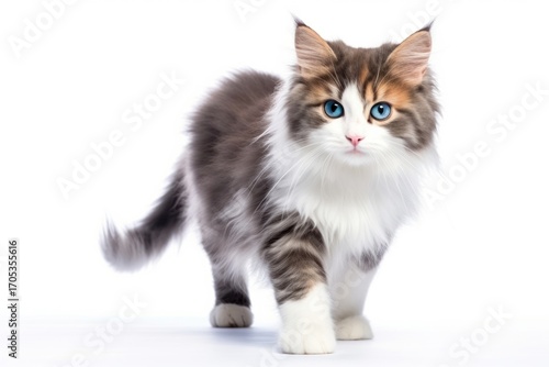 Cat kitten mammal animal white.