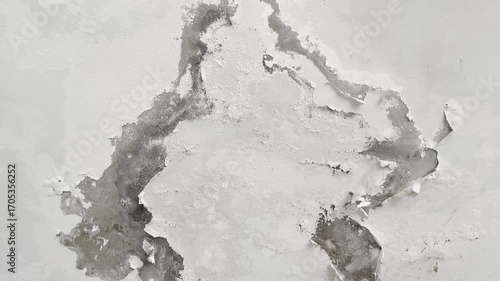 Flat Roof leaked is cause to stain ceiling of building.