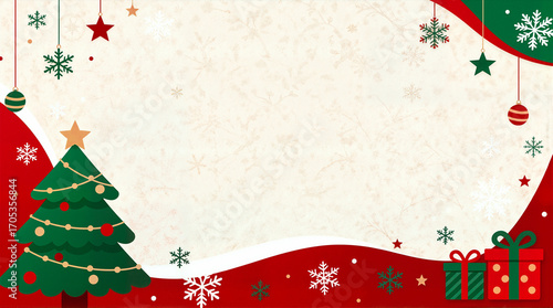 Christmas and winter holiday background with copy space