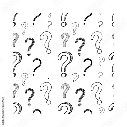 Seamless pattern of question marks

