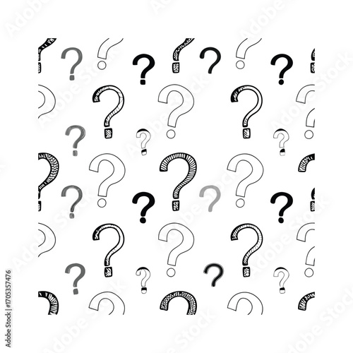 Seamless pattern of question marks
