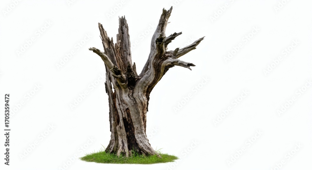 Fototapeta premium Dead Tree with Isolated on White Background.