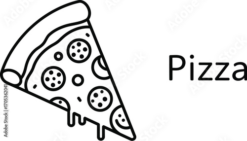 A slice of pizza with pepperoni, a delicious and classic dish